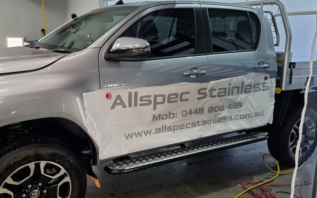 SD Detailing Brisbane allspec Stainless sign writing vechicle graphics